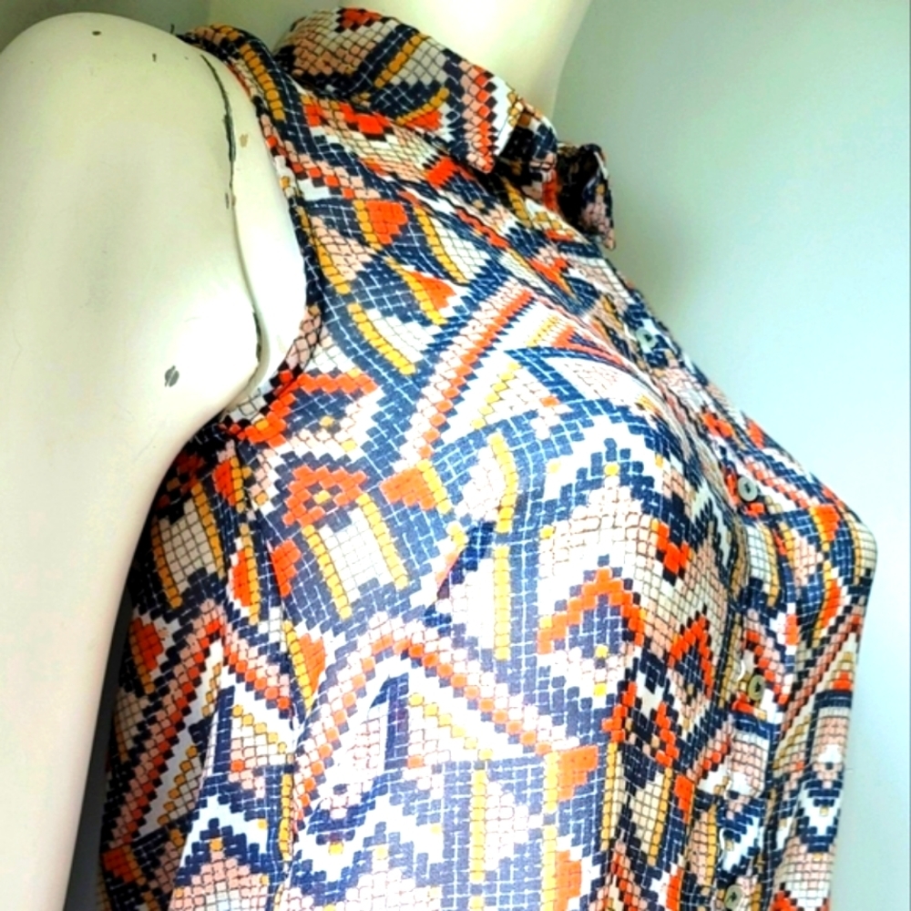 H&M Geometric Sleeveless Top